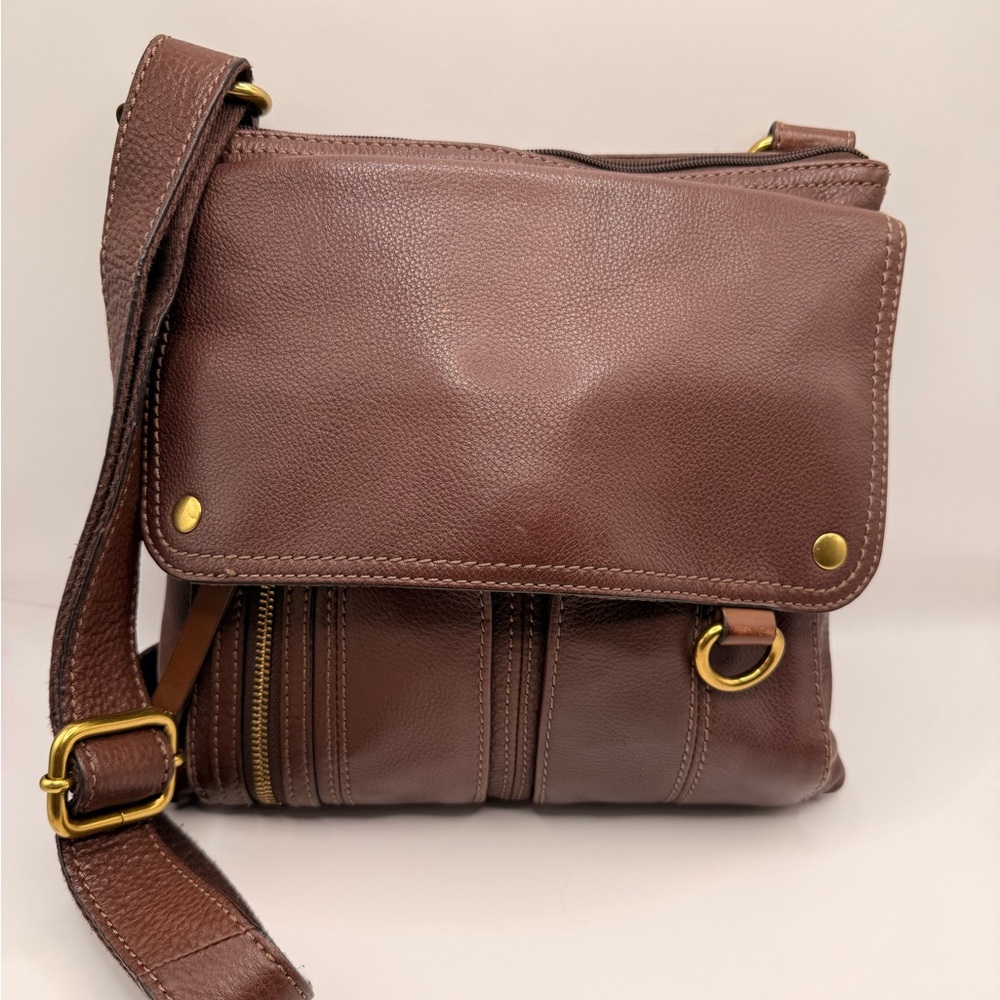 Fossil Morgan Traveler Leather Crossbody Bag